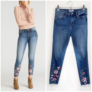 DRIFTWOOD Floral Embroidered Jackie High Rise Jeans size 26